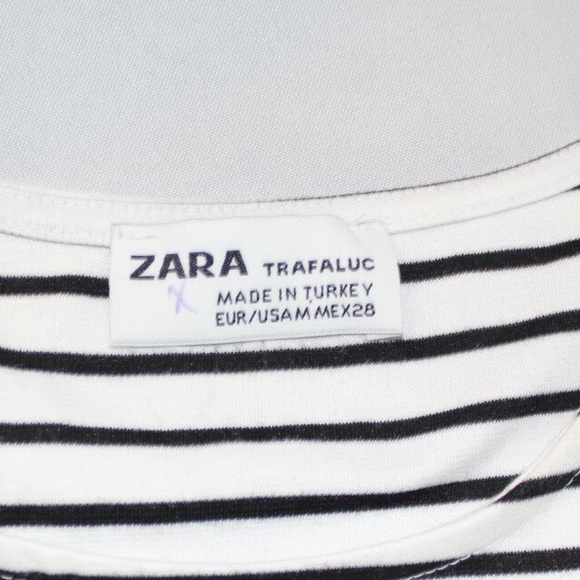 Zara Trafaluc Striped Asymmetric Bodycon Dress M - Picture 4 of 6